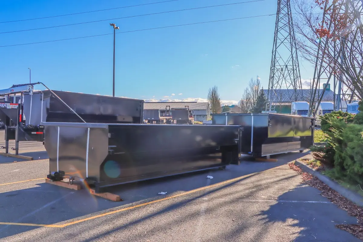Roll-off dumpster ready for waste disposal at job site for Estate Cleanout Dumpster Rental in Tuscumbia